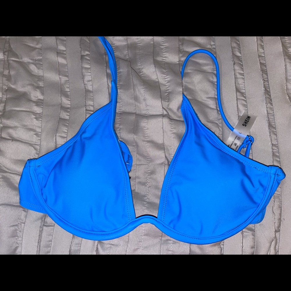 Brand new blue bikini top!!